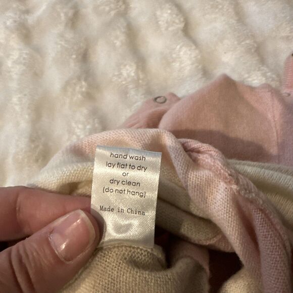 Archer’s Bow 6-9 Months 100% Cashmere  Baby Romper Outfit Pink Girls One Piece - Picture 12 of 12